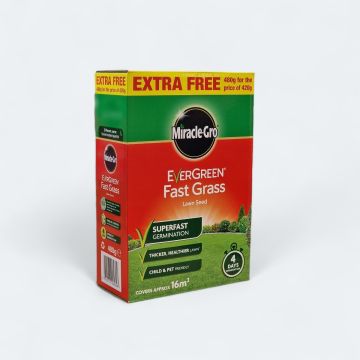 Miracle-Gro EverGreen Fast Grass Lawn Seed, +20% EXTRA FREE - 480g