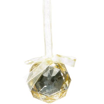 Christmas Decoration - Gold Chrystal Cut Jewel