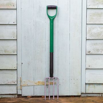 Green & Grey Carbon Steel Garden Border Fork