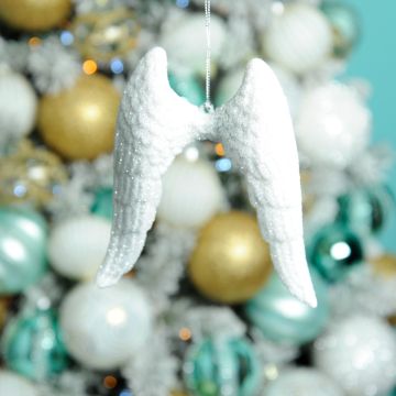 Christmas Tree Decoration - White Angel Wing