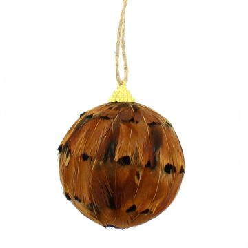 Christmas Decoration -Hanging Styrofoam and Feather bauble 