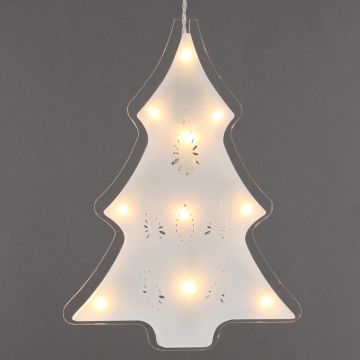 Christmas Decoration - Warm White Led Acrylic Tree - Battery Operated