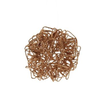 Christmas Tree Decoration - Rose Gold Wire Ball