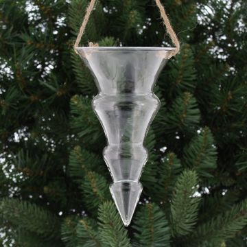 Christmas Decoration - Hanging Clear Glass Tree Shape