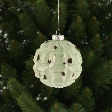 Christmas Tree Decoration - Antique Effect Square Glass Bauble