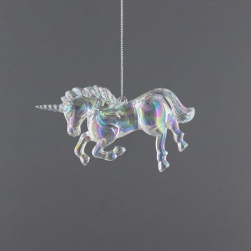 Christmas Tree Decoration - Iridescent Hanging Unicorn