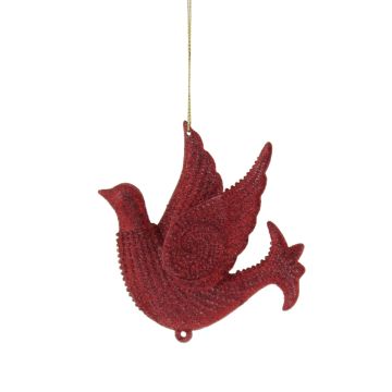 Christmas Decoration - Red Hanging Bird