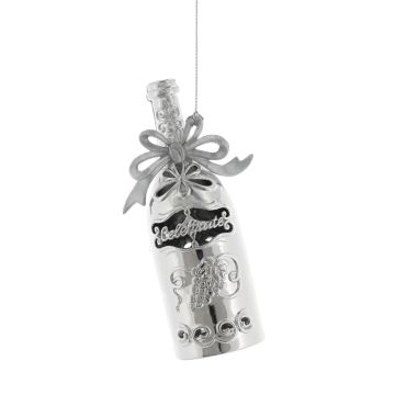 Christmas Tree Decoration - Silver White Bottle