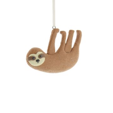 Christmas Tree Decoration -  Brown Claydough Sloth