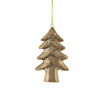 Christmas Tree Decoration - Gold Ceramic Tree