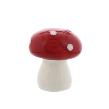 Christmas Decoration - Ceramic Red and White Mushroom