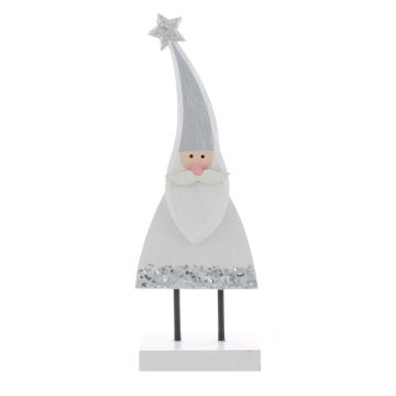 Christmas Decoration - White Wooden Tabletop Santa