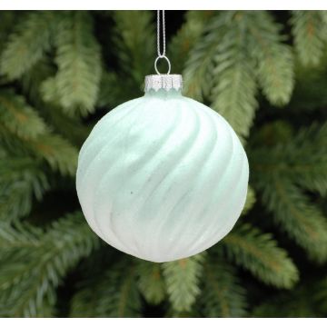 Christmas Tree Decorations - Mint Green & White Bauble