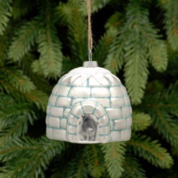 Christmas Tree Decoration - Igloo Glass Bauble