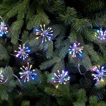 Christmas Tree Lights - Twinkling Starburst Light - Pastel Multicolour