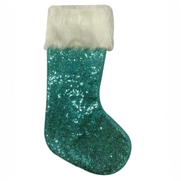 Christmas Decoration - Blue Sequin Stocking