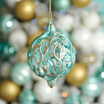 Christmas Tree Decoration - Duck Egg Blue Bauble