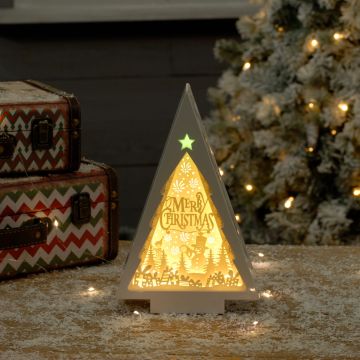 Christmas Decoration - MERRY CHRISTMAS Tree Diorama