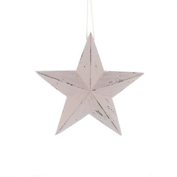 Christmas Tree Decoration - Wooden Light Pink Star