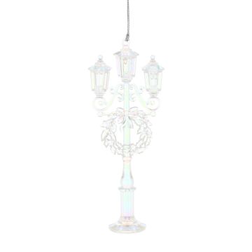 Christmas Tree Decoration - Clear and Iridescent Street Lamp