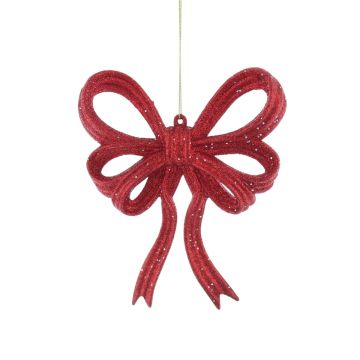 Christmas Tree Decoration - Red Glitter Bow