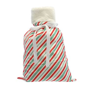 Christmas Decoration - Candy Cane Stripe Sack