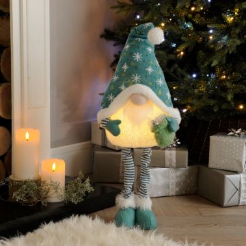 Christmas Decoration - Led Light Standing Telescopic Leg Gonk