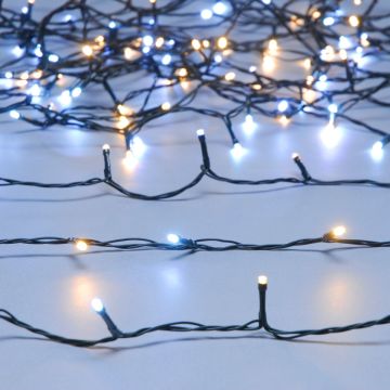 Christmas String Lights - 50 White and Warm White Led Timer Lights - Battery Operated