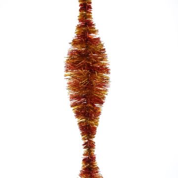 Christmas Tree Decoration - Flame Embossed Puddle Tinsel