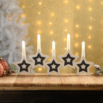 Christmas Decoration - Wooden Star Candle Bridge 