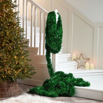 Christmas Tree Decoration - Super Long Green Tinsel 