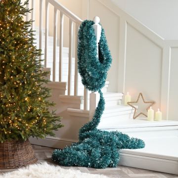 Christmas Tree Decoration - Super Long Powder Blue Tinsel