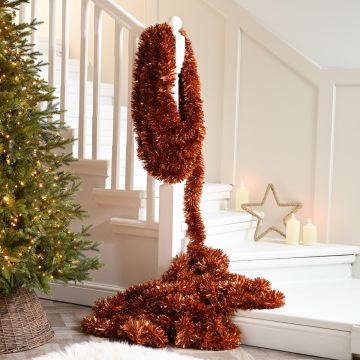 Christmas Tree Decoration - Super Long Copper Tinsel