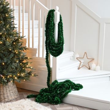 Christmas Tree Decoration - Super Long Green Tinsel - 20m