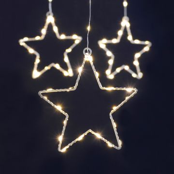 Christmas Lights - Star Curtain Light - Warm White Led Light