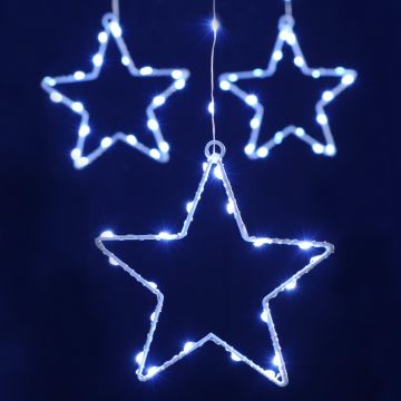 Christmas Lights - Star Curtain Light - White Led Light