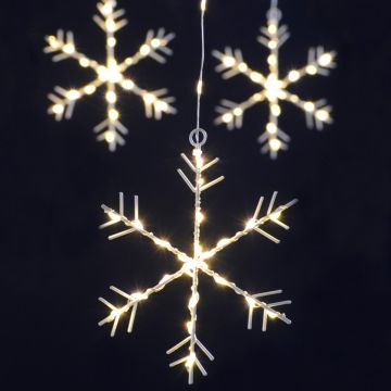 Christmas Lights - Snowflake Curtain Light - Warm White Led Light