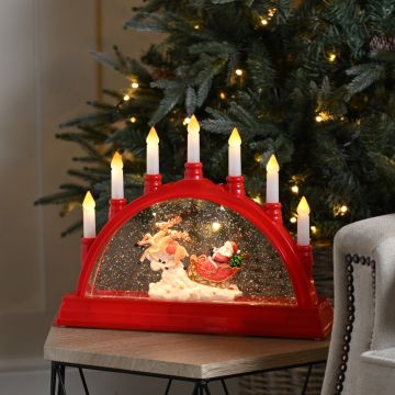 Christmas Decoration - Santa Water Spinner Candle Bridge