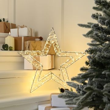 Christmas Decoration - Dewdrop Star - 1440 Warm White Led Lights