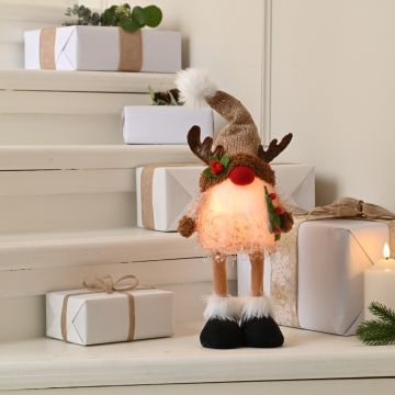 Christmas Decoration - Led Light Standing Reeindeer Gonk