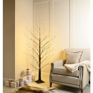 Christmas Tree - 120cm Microdot Black Tree - 500 LED Warm White 