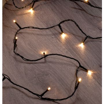 Christmas Lights - 100 Warm White LED Timer Lights - Battery Operated