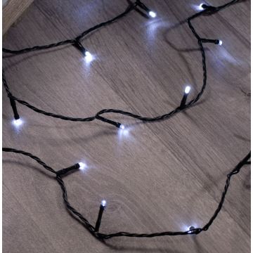 Christmas Lights - 100 White LED Timer Lights - Battery Operated