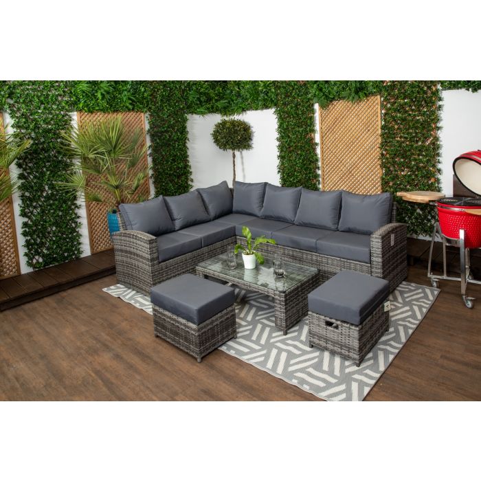 High back deals outdoor sectional sofa