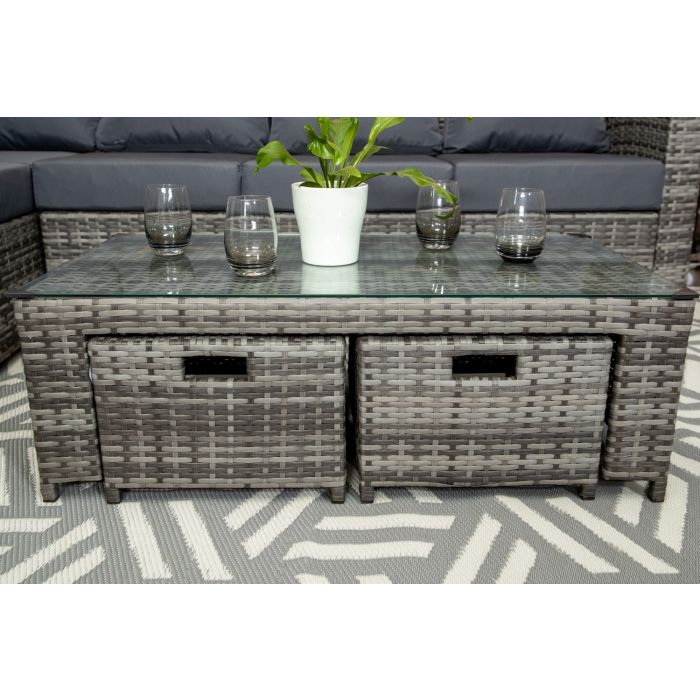 Sofa back table with stools hot sale