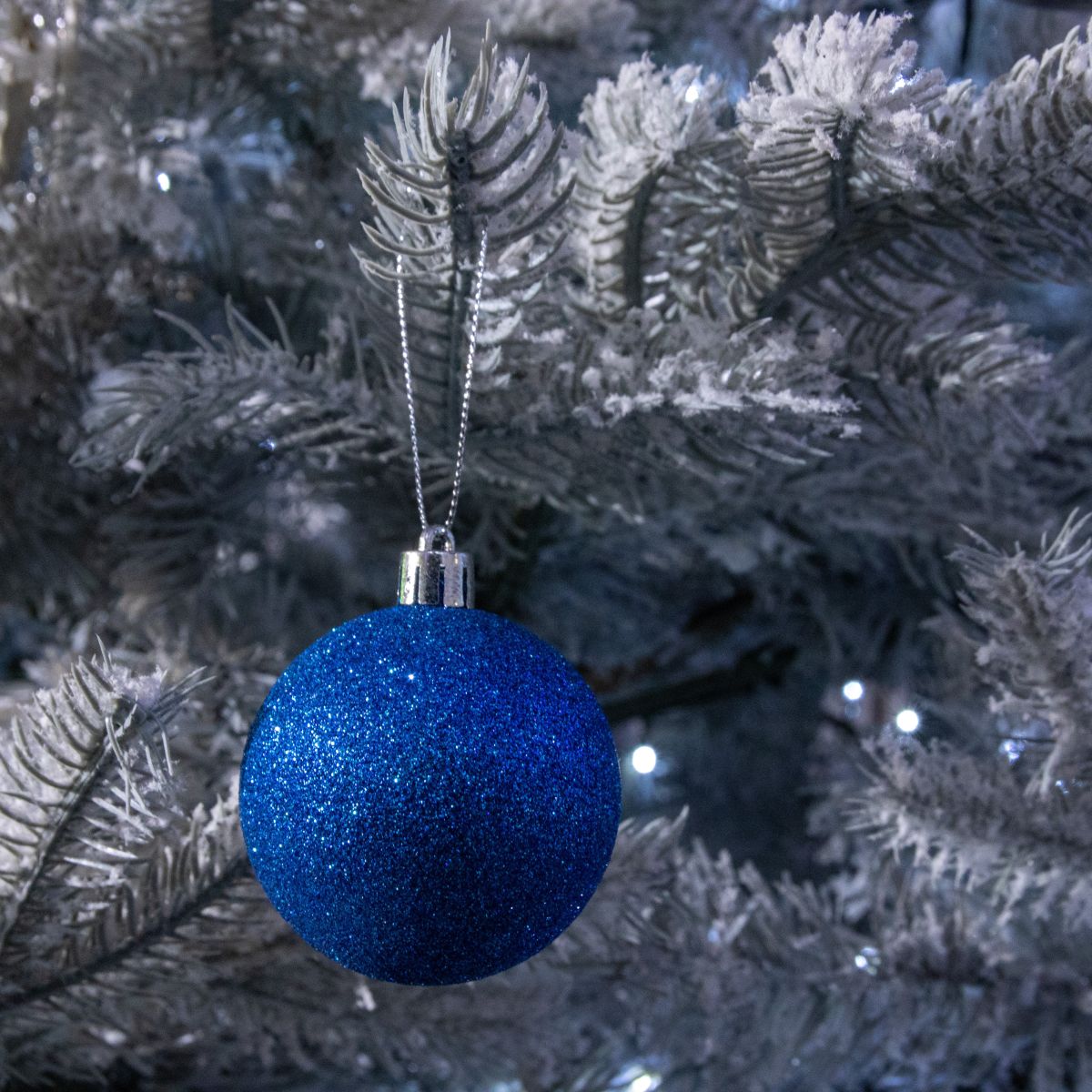 Christmas Tree Decorations Royal Blue Baubles Pack of 24