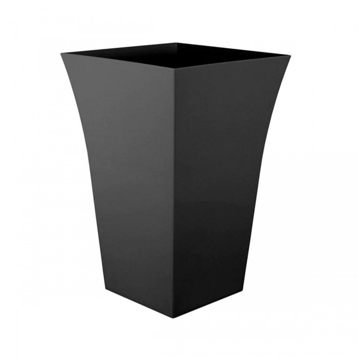 Planter - Large High Fluted Black Milano